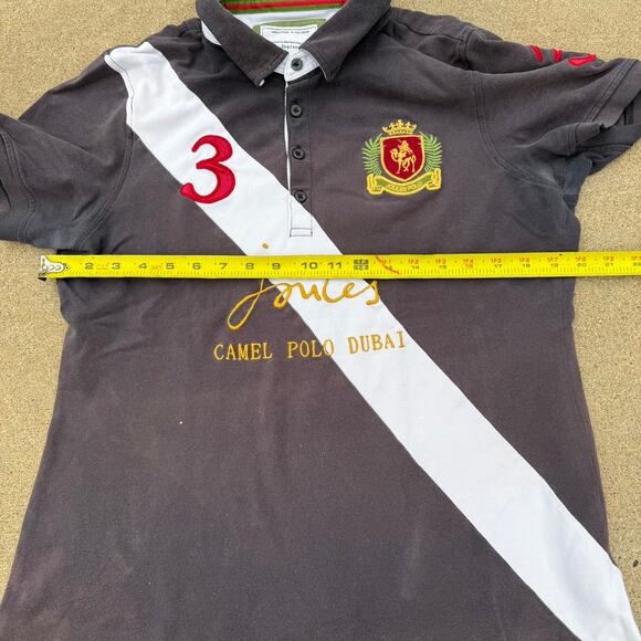 Joules Camel Polo Dubai Equestrian Shirt Brown Size Approx L - Picture 8 of 8